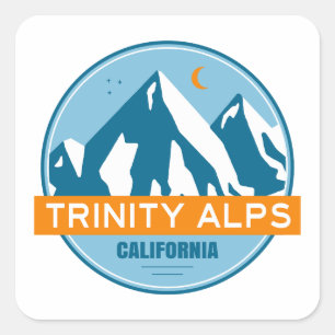 Trinity Alps Kalifornien Quadratischer Aufkleber