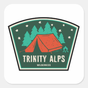Trinity Alps Wilderness Kalifornien Camping Quadratischer Aufkleber
