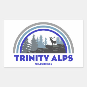 Trinity Alps Wilderness Kalifornien Regenbogenhirs Rechteckiger Aufkleber