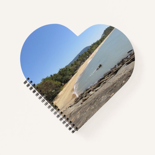 Trinity Beach - Australia Heart Notebook Notizbuch (Vorderseite)