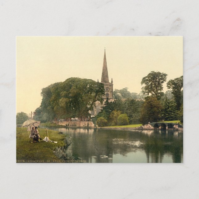 Trinity Church I, Stratford-upon-Avon, England Postkarte (Vorderseite)