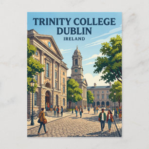 Trinity College Dublin Irland Postkarte