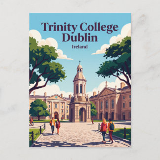 Trinity College Dublin Irland Postkarte