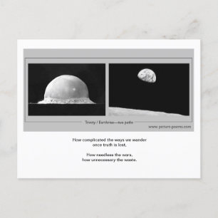 TRINITY / EARTHRISE: zwei Wege Postkarte
