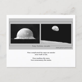 TRINITY / EARTHRISE: zwei Wege Postkarte