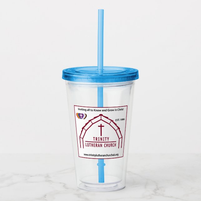 Trinity-Logo auf Tumbler  Acryltrinkbecher (Vorderseite)