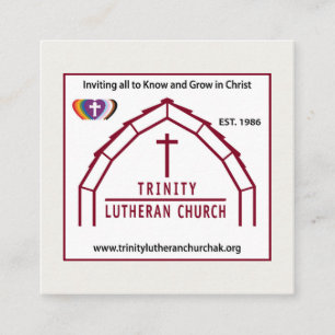 Trinity Luthera Church Business Card Quadratische Visitenkarte