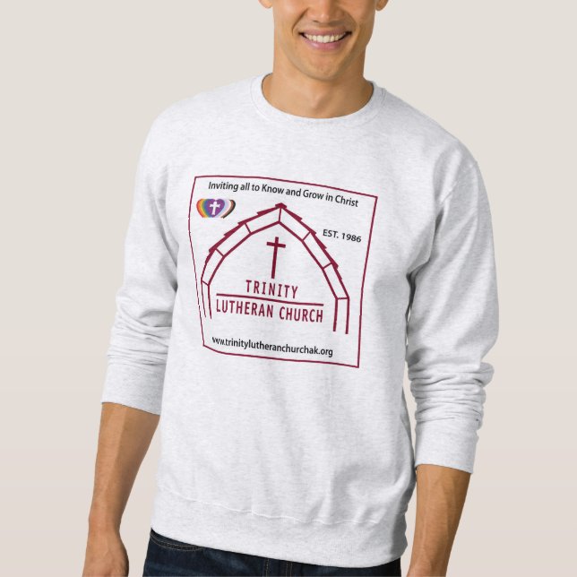 Trinity Lutheran Gray Adult Sweater Shirt (Vorderseite)