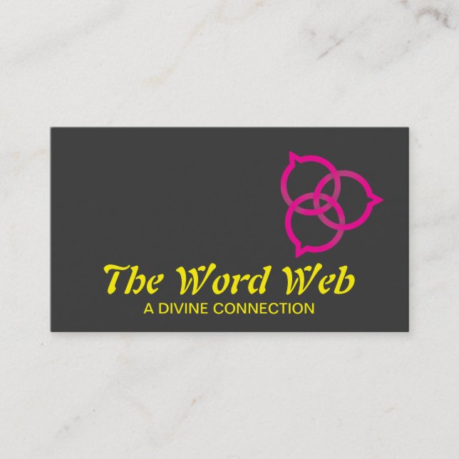 Trinity Speech Bubble Logo (pink) Visitenkarte (Vorderseite)