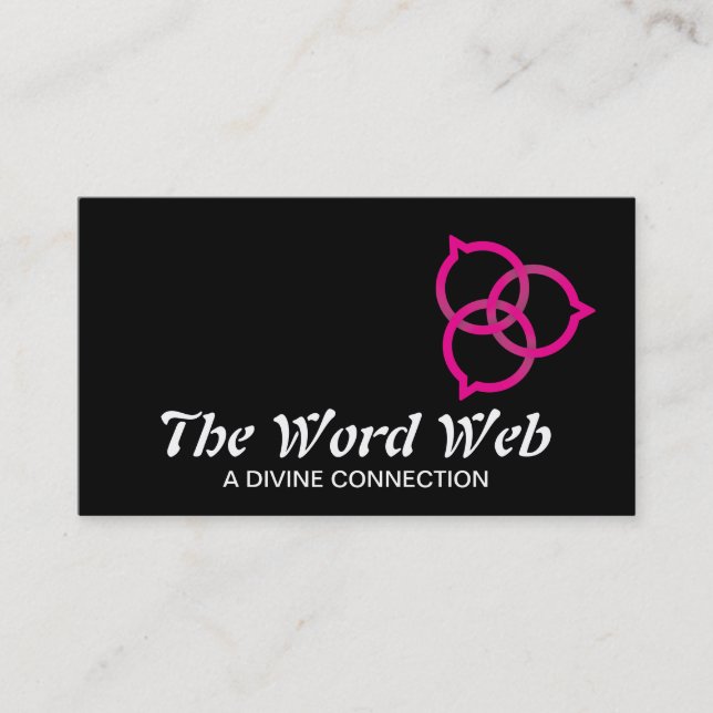 Trinity Speech Bubble Logo (pink) Visitenkarte (Vorderseite)