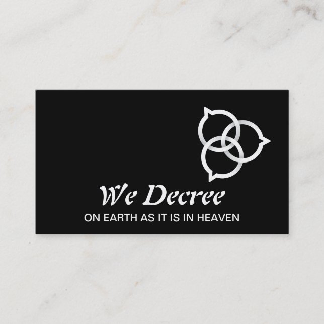 Trinity Speech Bubble Logo (weiß) Visitenkarte (Vorderseite)