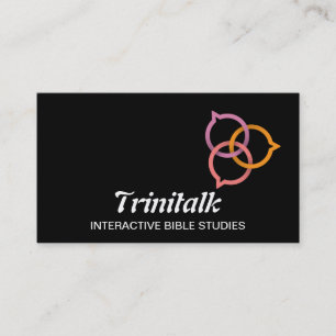 Trinity Sprachblasen-Logo (pink, koralle, orange) Visitenkarte