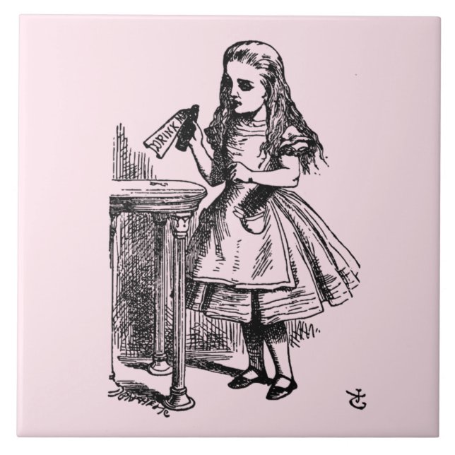 Trink mich (Alice's Adventures in Wonderland) Fliese (Vorderseite)