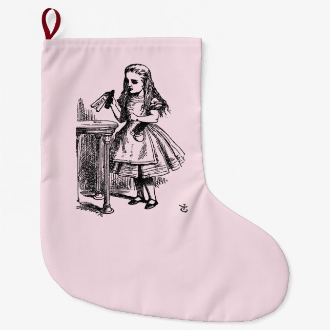 Trink mich (Alice's Adventures in Wonderland) Großer Weihnachtsstrumpf (Vorderseite)