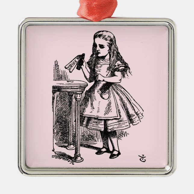 Trink mich (Alice's Adventures in Wonderland) Ornament Aus Metall (Vorne)