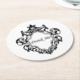 Trink mich! runder pappuntersetzer