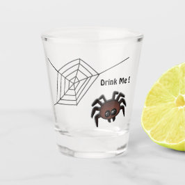 Trink mir Halloween-Spinne Schnapsglas