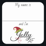 Trinkaufkleber Marker Name Funny Christmas Sprichw Quadratischer Aufkleber<br><div class="desc">*** Kaufen Sie die Matte Finish bei Verwendung dieses Aufklebers für Getränkemarken*** Dieses Design kann in dem Bereich personalisiert sein, der durch den Wechsel des Fotos und/oder Textes zur Verfügung gestellt wird. Sie können auch angepasst werden, indem Sie auf Vorlage personalisieren klicken und dann auf die Schaltfläche klicken, um weitere...</div>