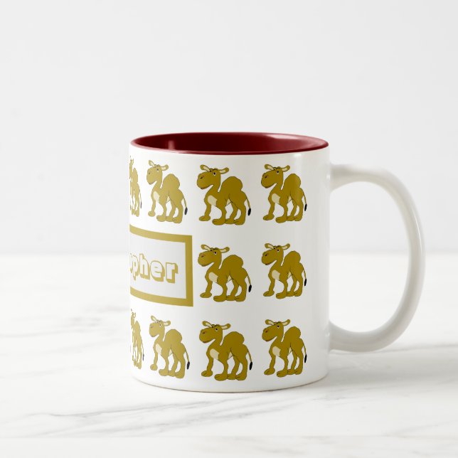 Trinkbecher Dromedar Kamel Design Zweifarbige Tasse (Rechts)
