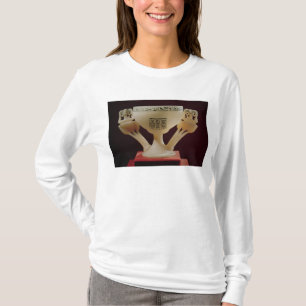 Trinkbecher in der Form eines Hälfte-geöffneten T-Shirt