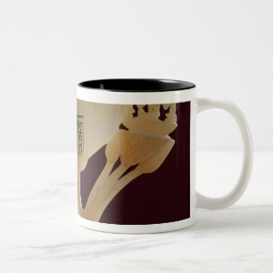 Trinkbecher in der Form eines Hälfte-geöffneten Zweifarbige Tasse