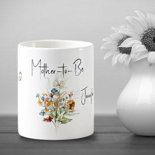 Trinkbecher Mutter-to-Be Bunter Blumenstrauß Kaffeetasse