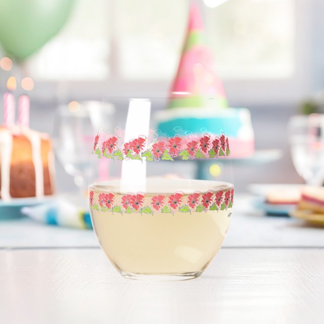 Trinkbehälter Set: Exotische Blume Weinglas Ohne Stiel (Insitu (Geburtstag))