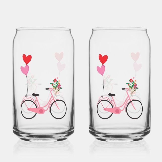 Trinkbehälter Set - Fahrrad Dosenglas (Vorderseite)