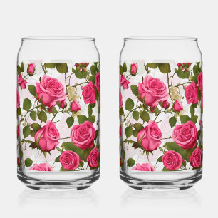 Trinkbehälter Set "Rose Garten Vergnügen: Nahtlos Dosenglas