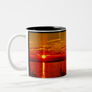 Trinkbehälter, Sonnenuntergang über dem St. Lawren Zweifarbige Tasse