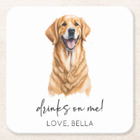 Trinke auf mich! Golden Retriever Hunde Hochzeit