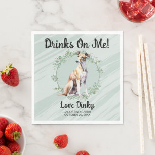 Trinke auf mich! Greyhound Dog Serviette