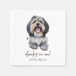 Trinke auf mich! Havanese Dog Wedding Serviette