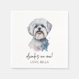Trinke auf mich! Malteser Hundekuh Serviette