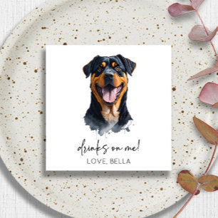 Trinke auf mich! Rottweiler Dog Pet Wedding Serviette