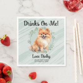 Trinke auf mich! Spitz Hochzeitstier Serviette