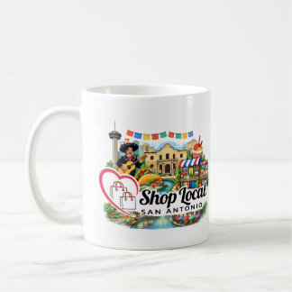 Trinke aus einem Shop Local San Antonio Tasse