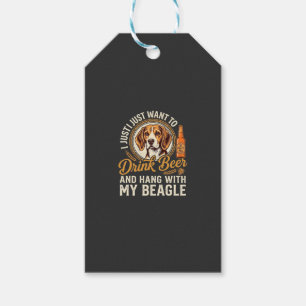 Trinke Bier Beagle Hund Craft Ale Flasche Hopfen Geschenkanhänger