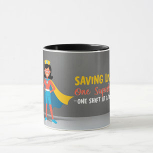 Trinke deine Stärke: Krankenschwester Superhelden- Tasse