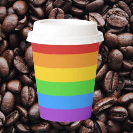 Trinke den Regenbogen Pappbecher