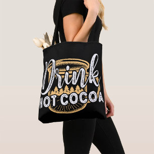 Trinke heiße Schokolade Tasche