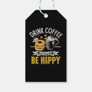 Trinke Kaffee Iss Bagels Sei Glücklich Geschenkanhänger