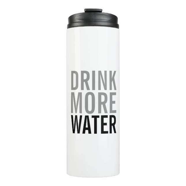 Trinke mehr Wasser | Einfach Minimalistisch Thermosbecher (Vorderseite)