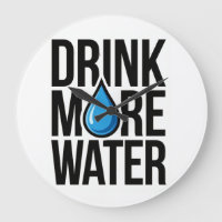 TRINKE MEHR WASSER with a blue drop icon