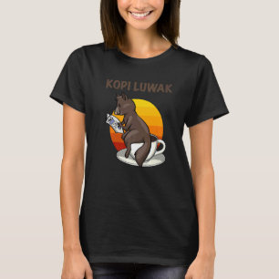 Trinke meine Scheiße Frauen Kaffee Katze Kopi Luwa T-Shirt