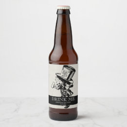 Trinke Mich Alice Im Wunderland Hochzeit Bierflaschenetikett