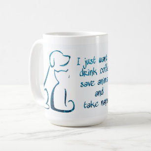 Trinke Tee, rette Tiere - Retten Sie Haustiere - T Kaffeetasse
