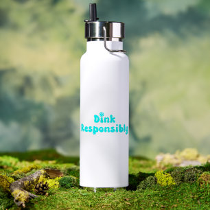 Trinke verantwortungsvoll - Lustiges Pickleball-Ge Trinkflasche