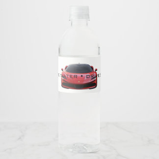 Trinke Wasser Fahre Sicher Auto Wasserflaschenetik