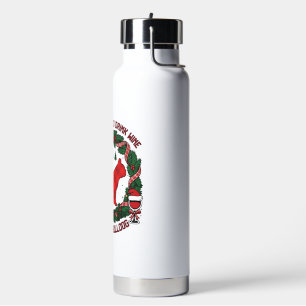 Trinke Wein Französische Bulldogge Hund Rot Karier Trinkflasche